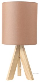 Επιτραπέζιο Φωτιστικό TF176721TMU Brown Wood, Fabric