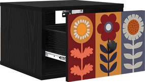 vidaXL Τοίχου κομοδίνο ESSEN Μαύρη Δρυς 36 x 33 x 25 εκ.
