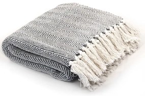 vidaXL Ριχτάρι Ψαροκόκκαλο Γκρι 220 x 250 εκ. Βαμβακερό
