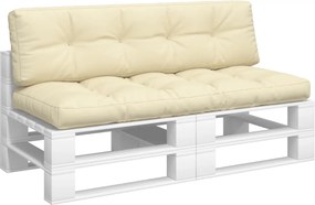 vidaXL Μαξιλάρια Παλέτας 2 τεμ. Κρεμ Υφασμάτινα