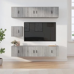 vidaXL Σετ Επίπλων Τηλεόρασης 7 Τεμ. Γκρι Sonoma Επεξεργασμένο Ξύλο