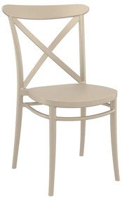 Καρέκλα Στοιβαζόμενη CROSS Dove Grey PP 51x51x87cm