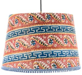 Φωτιστικό Οροφής Samothraki Cl50418 Ø35Xø45Xh30 E27 Orange-Blue Mindthegap Metal, Fabric