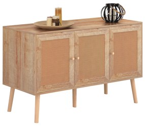 Μπουφές Μελαμίνης Colm-Συνθ. Rattan στις Πόρτες 120x39x70 Υ Εκ.