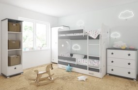 Παιδική Κουκέτα με Συρτάρι  Moon  Grey  80x180cm  BC50050  BabyCute (Δώρο τα Στρώματα)