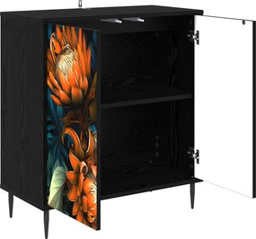 vidaXL Πλαϊνό γραφείο LOCHEM Μαύρη Δρυς 69 x 33 x 76 εκ.