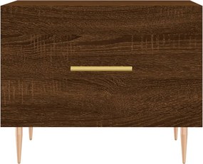 vidaXL Τραπεζάκια Σαλονιού 2 τεμ Brown Oak 50x50x40 εκ Επεξ. Ξύλο