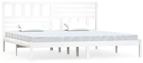 vidaXL Σκελετός Κρεβ. Χωρίς Στρώμα Λευκό 180x200 εκ Μασίφ Πεύκο
