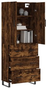 vidaXL Ντουλάπι Καπνιστή Δρυς 69,5x34x180 εκ. από Επεξεργασμένο Ξύλο
