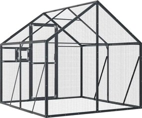 vidaXL Κλουβί Ανθρακί 1,79 x 2 x 1,85 μ. από Αλουμίνιο