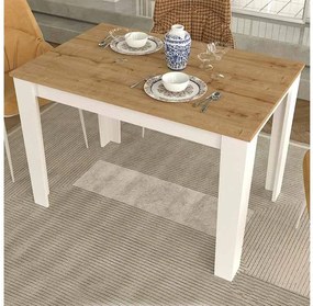 Τραπέζι μελαμίνης Darlen Megapap λευκό - sapphire oak 110x72x74εκ. GP042-0212,1-GP042-0212,1-Καφέ GP042-0212,1