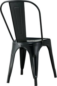 Καρέκλα Utopia pakoworld μαύρο μέταλλο 44x44x85εκ