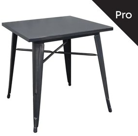 RELIX ΤΡΑΠΕΖΙ DINING-PRO, ΜΕΤΑΛΛΟ ΒΑΦΗ ANTIQUE BLACK