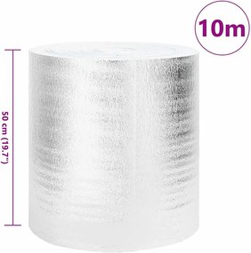 vidaXL Ανακλαστήρας θερμότητας καλοριφέρ Ασημί 10 x 0,5 m