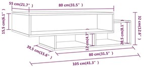 ΤΡΑΠΕΖΑΚΙ ΣΑΛΟΝΙΟΥ ΓΚΡΙ SONOMA 105X55X32 ΕΚ. ΕΠΕΞΕΡΓΑΣΜΕΝΟ ΞΥΛΟ 815982