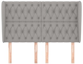 vidaXL Κεφαλάρι με Πτερύγια Ανοιχτό Γκρι 163x23x118/128 εκ. Υφασμάτινο