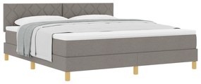 vidaXL Κρεβάτι με Βάση και Στρώμα Ταμπούρ 180x200 εκ. Ύφασμα