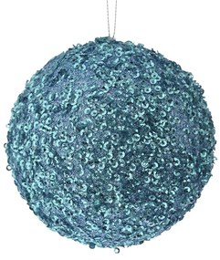 Χριστουγεννιάτικη Μπάλα Polyfoam Γαλάζια Glitter 12εκ. iliadis 83524