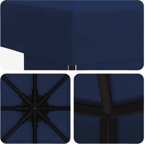 vidaXL Κιόσκι 3 x 3 m Μπλε Πολυεστέρας και Χάλυβας 190 gsm