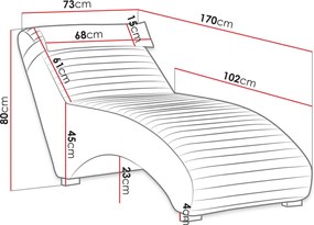 Ανάκλινδρο Zadar-Mple - 170.00Χ73.00Χ80.00cm