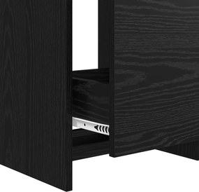 vidaXL Ντουλάπι Κάτω από τον Νιπτήρα Μαύρη Δρυς 56 x 37,5 x 81 εκ