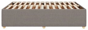 vidaXL Σκελετός Κρεβατιού Χωρίς Στρώμα Taupe 160x200 εκ. Υφασμάτινο