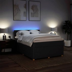 ΚΡΕΒΑΤΙ BOXSPRING ΜΕ ΣΤΡΩΜΑ ΜΑΥΡΟ 160X200 ΕΚ. ΥΦΑΣΜΑΤΙΝΟ 3289809