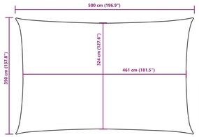 Πανί Σκίασης Ορθογώνιο Καφέ 3,5 x 5 μ. από Ύφασμα Oxford - Καφέ