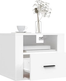 vidaXL Κομοδίνα Επιτοίχια 2 τεμ. Λευκά 50x36x40 εκ.