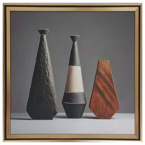 MarHome ΚΑΔΡΑΚΙ ΜΕ ΧΡΥΣΗ ΚΟΡΝΙΖΑ & ΓΥΑΛΙ - 3D ΒΑΖΑ ΑΦΗΡΗΜΕΝΟ - 41x41cm 24/ΚΙΒ 16-50011