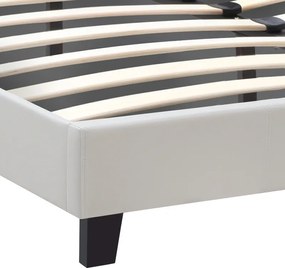 Κρεβάτι Sissy Megapap από τεχνόδερμα χρώμα λευκό 160x200εκ.