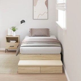 vidaXL Κρεβάτι Αποθήκης  Sonoma Oak 100x200 εκ