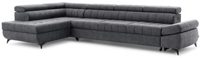 Γωνιακός καναπές/Κρεβάτι Valer Maxi /Γκρι/ 349x97x203/ Aριστερή γωνία BOG265