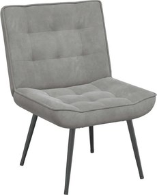 vidaXL Πολυθρόνα Relax Ανοιχτό Γκρι Βελούδινη με Σκαμπό