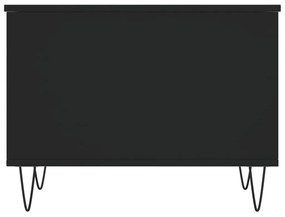 Τραπεζάκι Σαλονιού Μαύρο 60x44,5x45 εκ. Επεξεργασμένο Ξύλο - Μαύρο