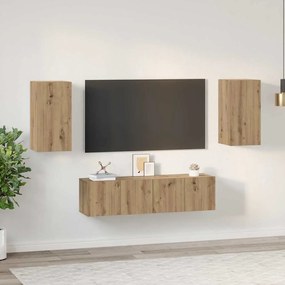 vidaXL Σετ επίπλου τηλεόρασης 4 pcs artisan δρυς 30.5 x 30 x 60 εκ.