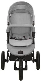 vidaXL Καρότσι Μωρού Ανοιχτό Γκρι Ατσάλινο