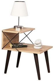 SIDE TABLE/NIGHTSTAND MELAMINE IN NATURAL COLOR 50x40x55Hcm.