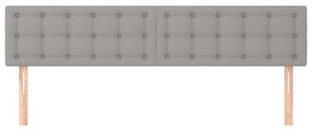 vidaXL Κεφαλάρια Αν. Γκρι 200x5x78/88 εκ. Ύφασμα