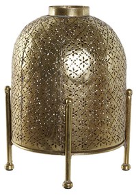 Κηροπήγιο Home ESPRIT Χρυσό Μέταλλο Κρυστάλλινο 19 x 19 x 24,5 cm