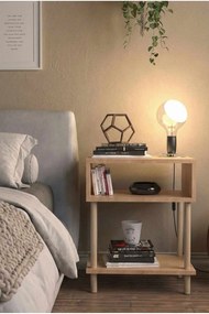 Κομοδίνο Sapphire Δρυς LIEL 45x30x60