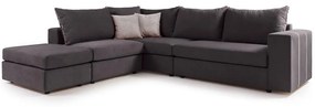 Corner Sofa LONDON Γκρί σκούρο