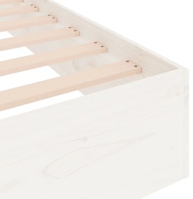 vidaXL Πλαίσιο Κρεβατιού Λευκό 140 x 200 εκ. από Μασίφ Ξύλο