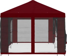 vidaXL Κιόσκι με Πλαϊνές Τοίχους 6 x 3 m Μπορντό
