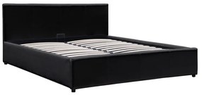 Κρεβάτι Dellia pakoworld με αποθηκευτικό χώρο pu μαύρο 150x200εκ