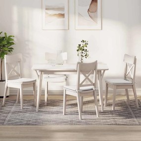 vidaXL Μαξιλάρια καθισμάτων 4 pcs Λευκό 40 x 40 x 3 cm ύφασμα