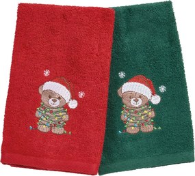 Χριστουγεννιάτικες Πετσέτες (Σετ 2τμχ) Das Home Christmas 0905 Green
