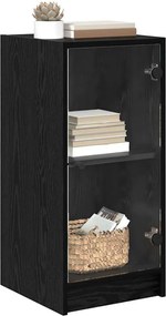 vidaXL Πλαϊνό γραφείο Μαύρη δρυς 35 x 37 x 76 εκ Επεξεργασμένο ξύλο