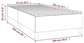 ΠΛΑΙΣΙΟ ΚΡΕΒΑΤΙΟΥ BOXSPRING TAUPE 100X200 ΕΚ. ΥΦΑΣΜΑΤΙΝΟ 3120842