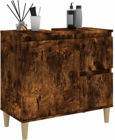 vidaXL Ντουλάπι Μπάνιου Καπνιστή Δρυς 65x33x60 εκ. Επεξεργασμένο Ξύλο